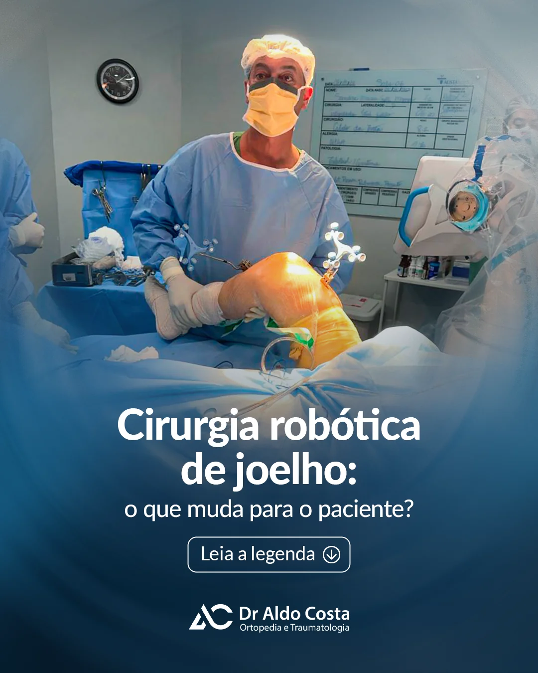 Imagem ilustrativa da notícia: Cirurgia robótica de joelho: O que muda para o paciente